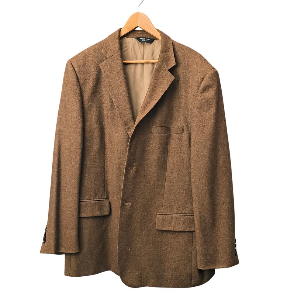 Pronto Uomo Couture Brown Lambswool Jacket Blazer 46 R
